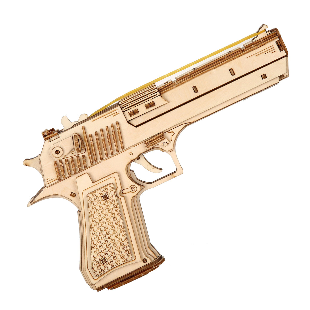 Pistol 3D Wooden Puzzle, Scale Model,DIY Model Kit, Handcraft Gift,Home Decoration,Mechanical Model Kit, Building Toy