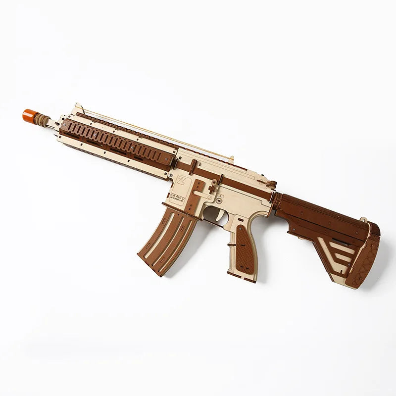 NEW 3D Wooden Puzzle M416 Assault Rifle Military Series Army Equipment Assembly Model Gun Toy Collection for Boy Birthday Gift